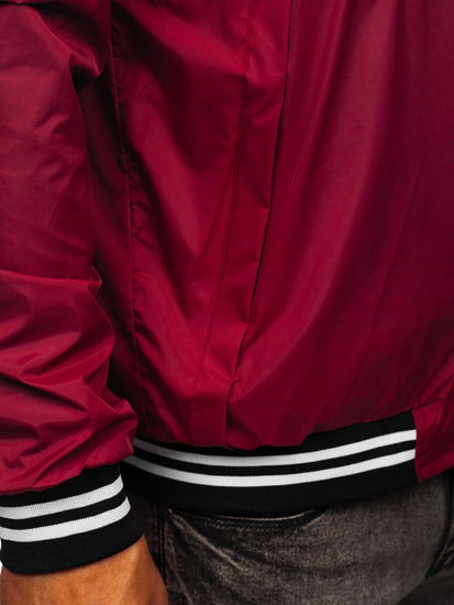 Giacca mezza stagione tipo bomber da uomo bordò Bolf M10298