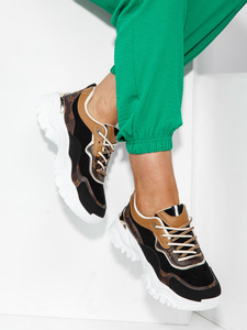 Scarpe sneakers da donna nere Bolf AD717