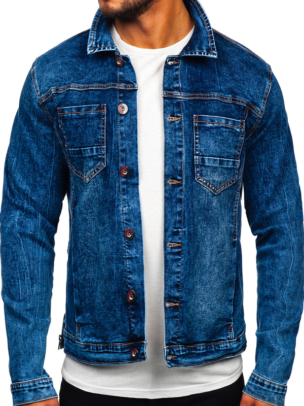 Giacca in denim da uomo blu Bolf RC85147W1