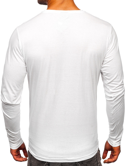 Longsleeve con stampa da uomo bianco Bolf 1219