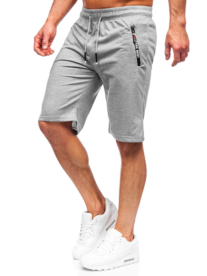 Pantaloncini corti di tuta da uomo grigi Bolf JX503