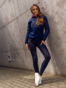 Felpa/giacca sportiva da donna blu navy Bolf KSW4005A