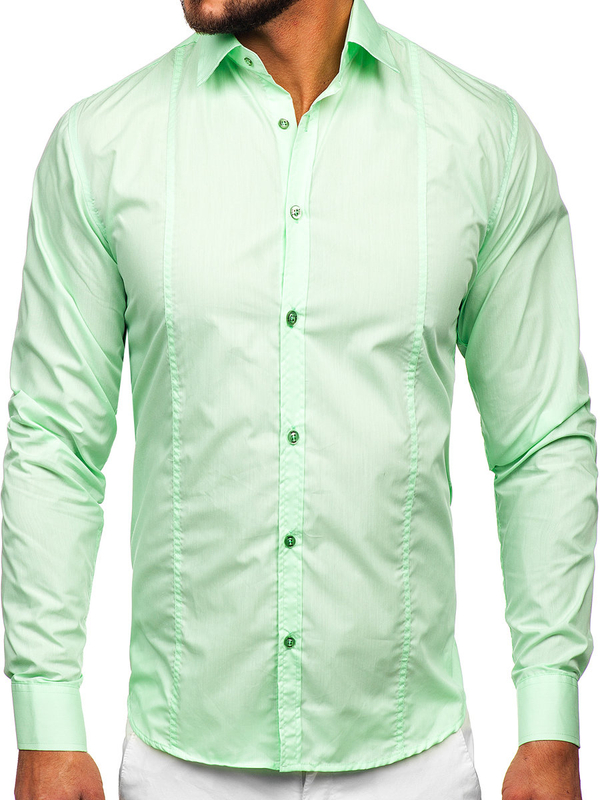 Uomo Camicia elegante a maniche lunghe Menta Bolf 6944