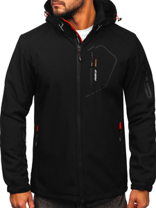 Giacca softshell mezza stagione da uomo nero-arancione Bolf WX088A