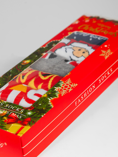 Calze di Natale da uomo multicolore-2 Bolf M898-7P-1 7 PACK