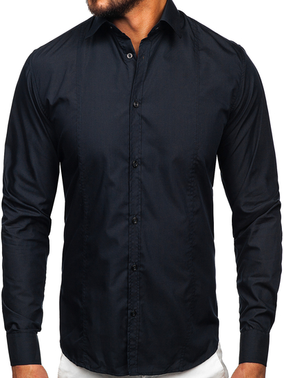 Uomo Camicia elegante a maniche lunghe Grafite Bolf 6944