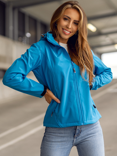 Donna Giacca softshell mezza stagione Blu Bolf AB056