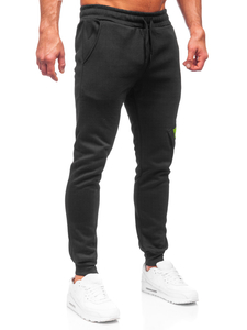 Pantaloni jogger tipo cargo da uomo neri Bolf HW2173