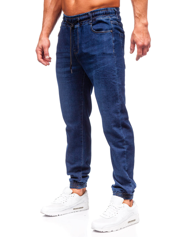 Pantaloni in jeans jogger da uomo blu Bolf 8130