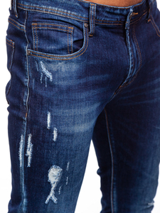 Pantaloni in jeans slim fit da uomo blu Bolf KS2036A