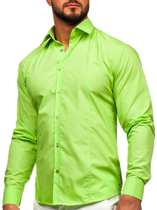 Uomo Camicia elegante a maniche lunghe Celadon Bolf 6944
