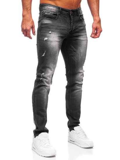 Pantaloni in jeans regular fit da uomo neri Bolf MP010N