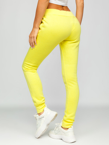 Pantaloni di tuta da donna gialli Bolf CK-01