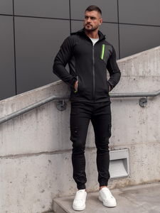 Giacca softshell mezza stagione da uomo nera Bolf HM188