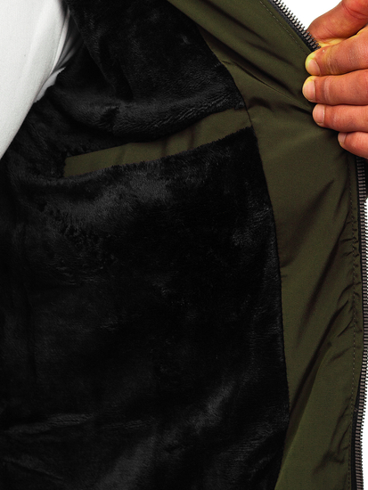 Giubbotto invernale trapuntato da uomo verde Bolf 6906