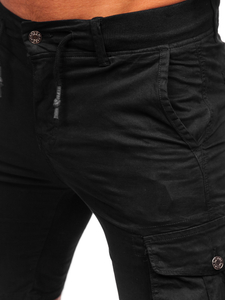 Pantaloncini corti cargo da uomo neri Bolf BB70010