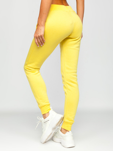 Pantaloni di tuta da donna gialli Bolf CK-01-33