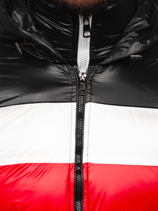 Giubbotto invernale trapuntato da uomo nero Bolf 6592