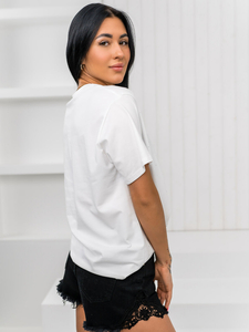 Donna T-shirt stampata Bianco Bolf 96T650