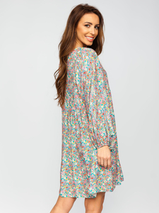 Abito floreale da donna verde Bolf 3019