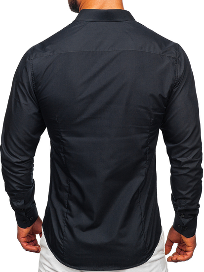 Camicia elegante da uomo grafite a maniche lunghe Bolf 1703