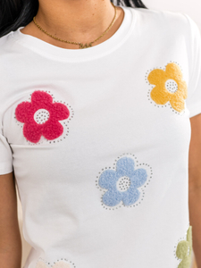 Donna T-shirt stampata Bianco Bolf 95T2529