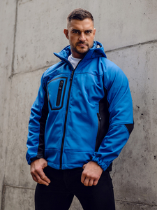 Uomo Giacca softshell mezza stagione Blu Bolf T019A