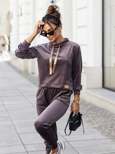 Tuta in velluto a due pezzi da donna grafite Bolf 637