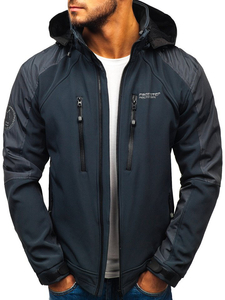 Giacca tipo softshell da uomo grafite Bolf P06