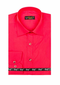 Camicia elegante da uomo corallo a maniche lunghe Bolf 1703