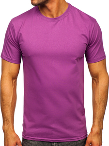 T-shirt da uomo in cotone viola Bolf 192397
