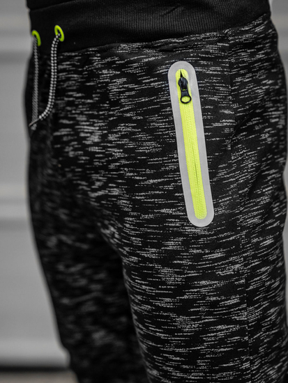 Pantaloni di tuta da uomo neri Bolf 55037A