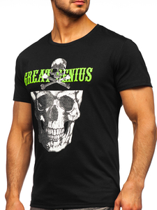 T-shirt con stampa da uomo nera Bolf Y70020