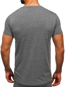 T-shirt con taschino con stampa mimetica da uomo grafite Bolf 8T85