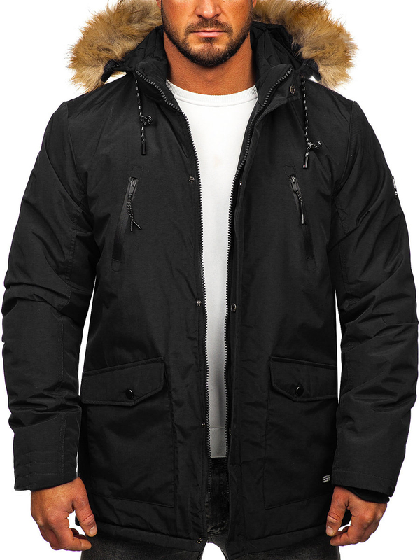Parka invernale alaska da uomo nero Bolf WX032