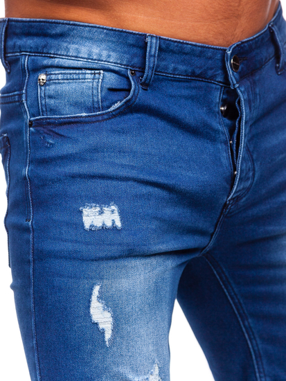 Pantaloncini corti in jeans da uomo blu Bolf MP0061BS