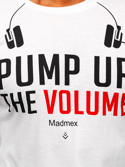 Longsleeve con stampa da uomo bianco Bolf 1219