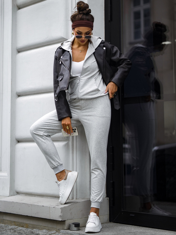 Tuta da donna due pezzi con cappuccio Melange Bolf 821110