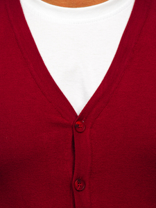 Cardigan da uomo bordò Bolf MM6006