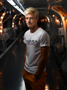 T-shirt in cotone con stampa da uomo bianca Bolf 14749