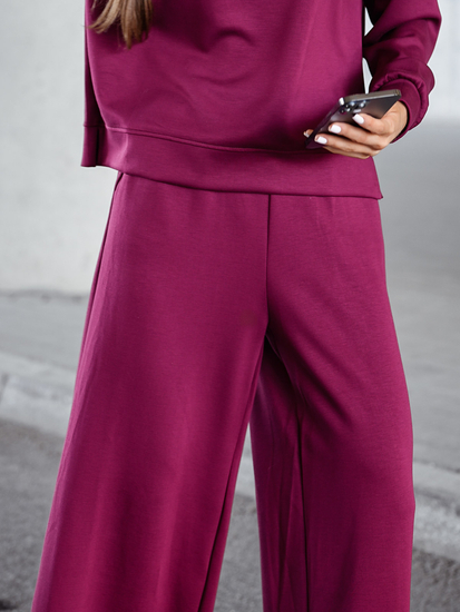 Tuta due pezzi con zip da donna burro bordeaux Bolf 821111