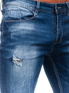 Pantaloni in jeans regular fit da uomo blu Bolf MP002B