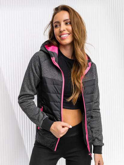 Giacca nera da donna per la mezza stagione nera Bolf KSW4002A1