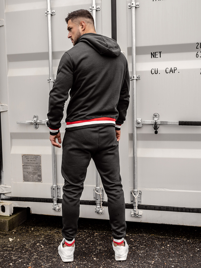 Tuta con cappuccio da uomo nera Bolf 8C60