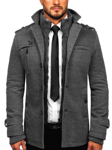 Cappotto invernale da uomo grigio Bolf 88802