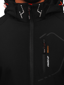 Giacca softshell mezza stagione da uomo nero-arancione Bolf WX088A
