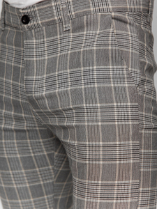 Uomo Pantaloni eleganti a quadri Grigio Bolf 184171