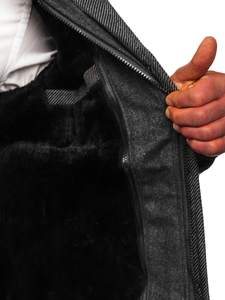 Cappotto invernale da uomo grigio Bolf 88802