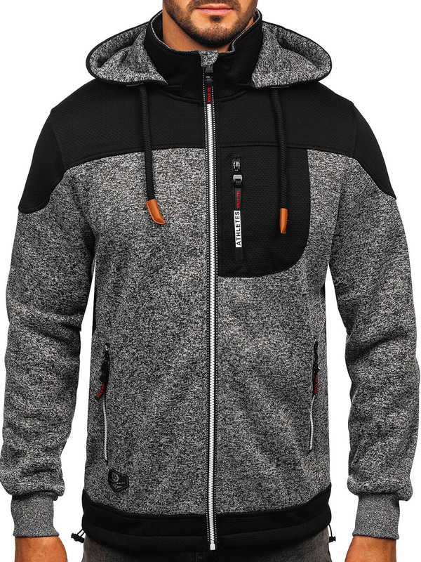 Uomo Giacca leggera con cappuccio Antracite Bolf TC1268