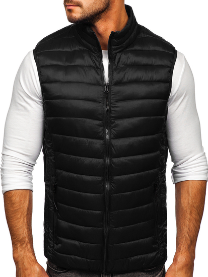 Gilet trapuntato da uomo nero Bolf HDL88001
